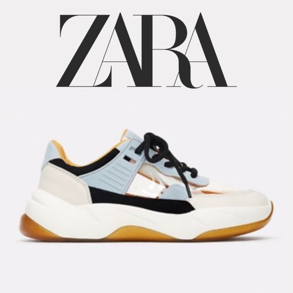 Zara Shoes - Zara Contrasting Transparent Sneakers Shoes